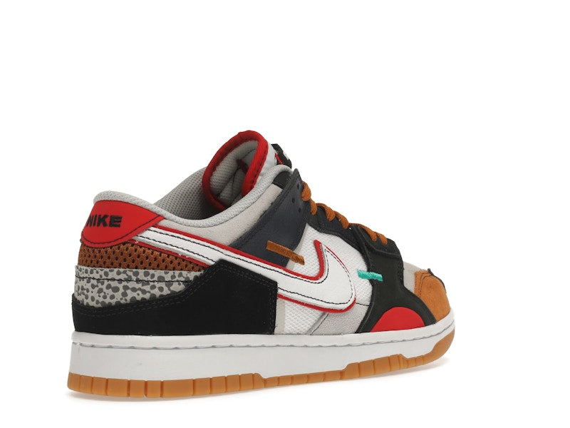 Nike Dunk Low Scrap Black Grey University Red