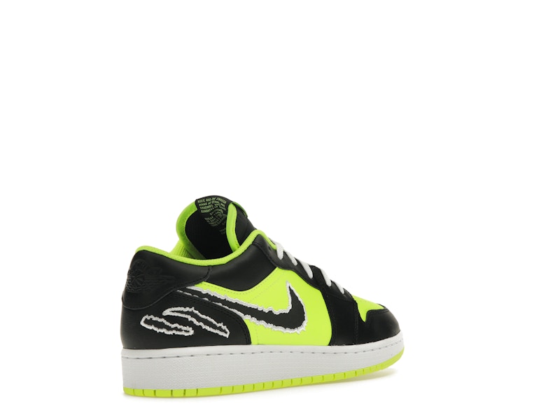 Jordan 1 Low SE Black Cat Volt (GS)