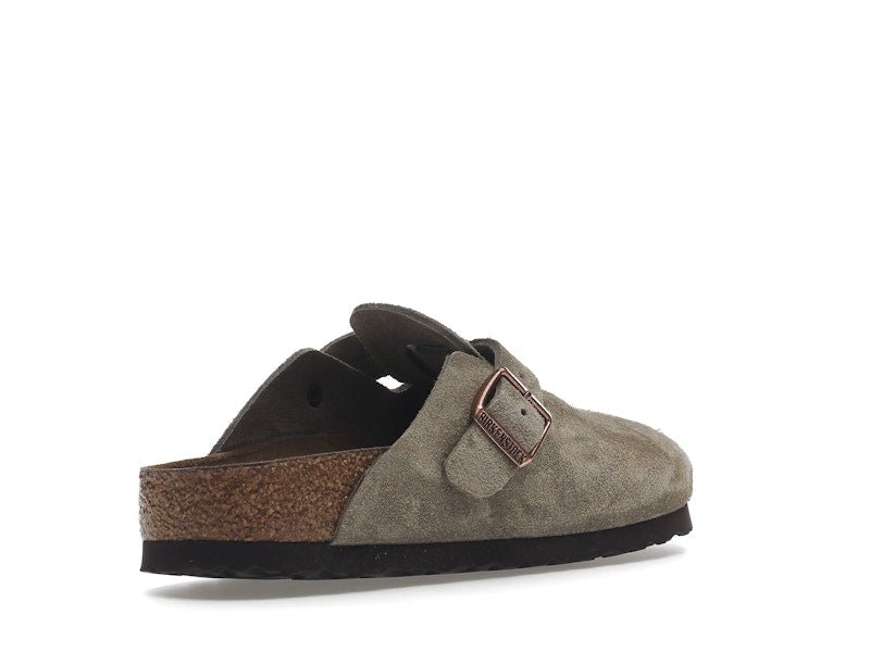 Birkenstock Boston Soft Footbed Suede Taupe (Narrow Fit)
