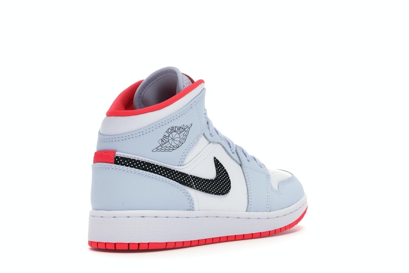Jordan 1 Mid Half Blue Polka Dot Swoosh (GS)
