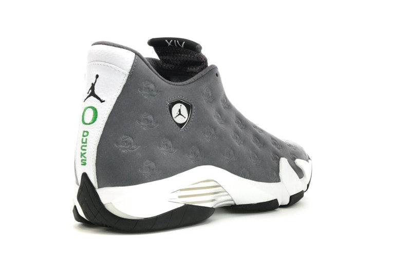 Jordan 14 Retro Oregon Ducks PE Grey