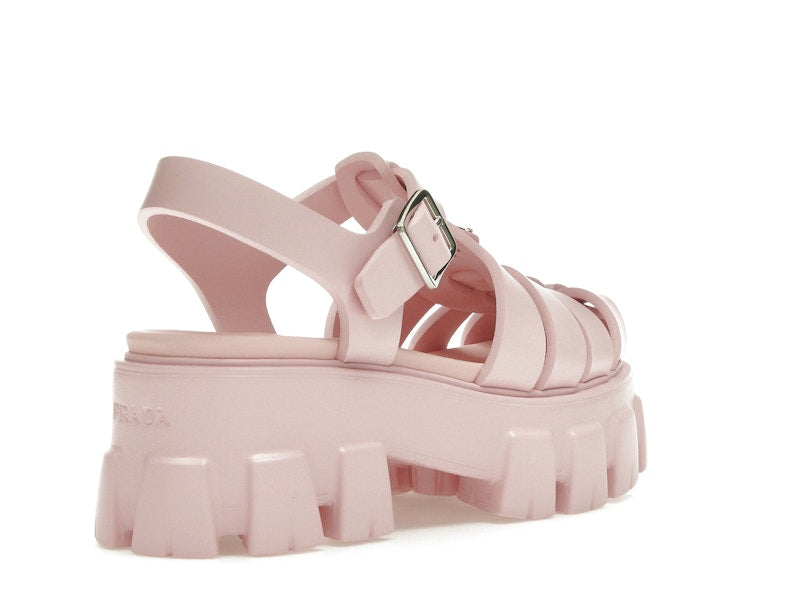 Prada Monolith Foam Rubber 55mm Sandals Alabaster Pink