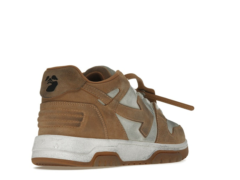 OFF-WHITE Out Of Office "OOO" Low Tops Distressed Brown White