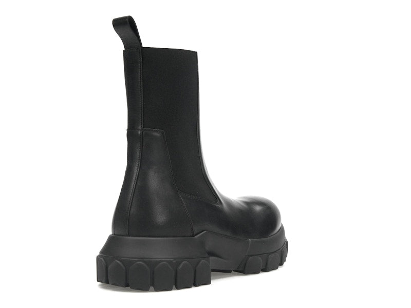 Rick Owens Lido Beatle Bozo Tractor Boots Black