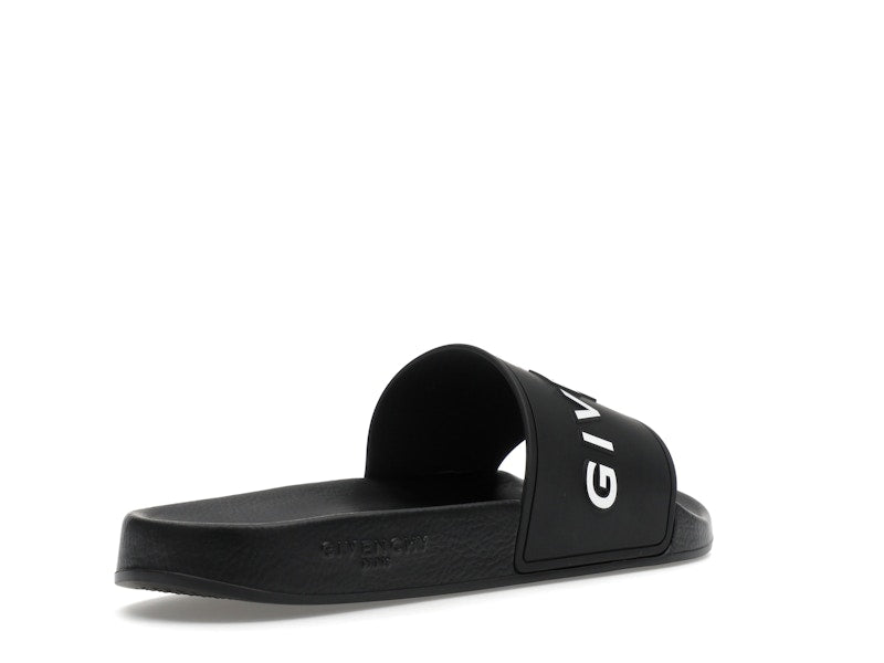 Givenchy Paris Flat Sandals Black White