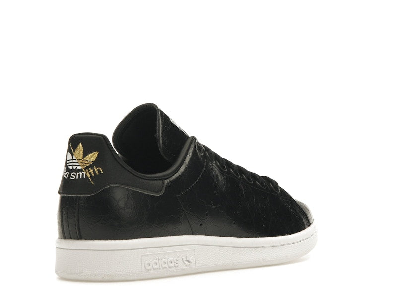 adidas Stan Smith Cracked Leather Black Gold (Women's)