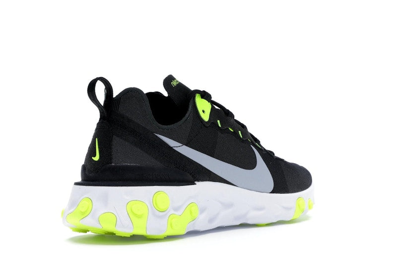 Nike React Element 55 Black Wolf Grey Volt