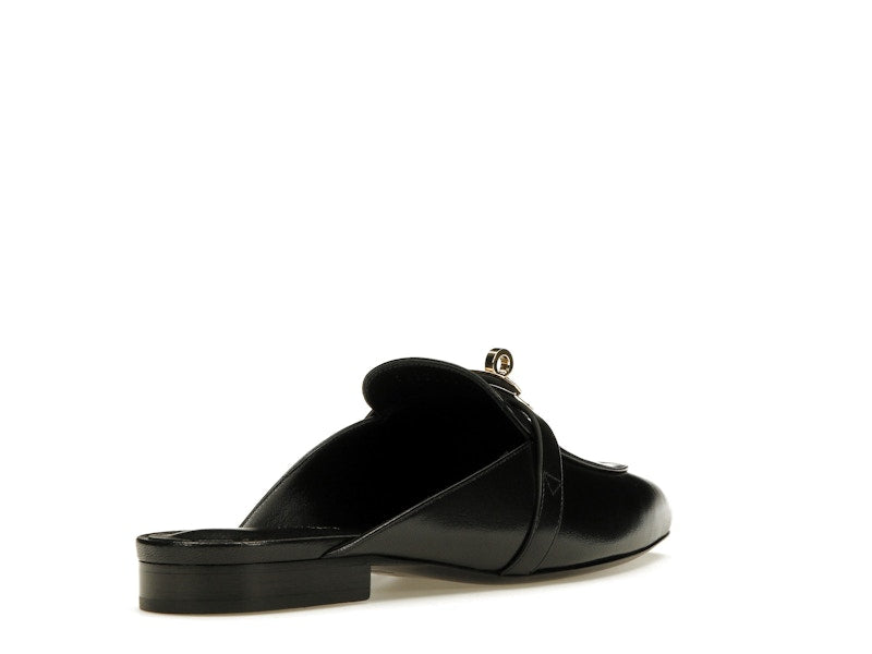 Hermes Oz Mule Noir Goatskin Leather