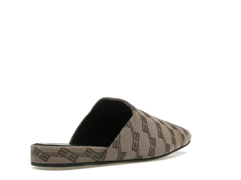 Balenciaga Cozy Jacquard Mules Brown