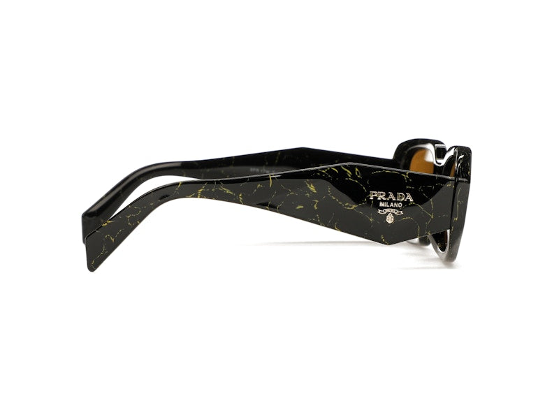Prada Sunglasses PR 17WSF Black/Yellow Marble/Dark Brown (PR17WSF-19D01T-51)