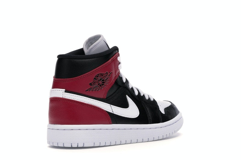 Jordan 1 Mid Black Noble Red (Women's)