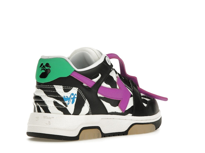 OFF-WHITE Out Of Office OOO Low Tops Zebra Pink (Women's)
