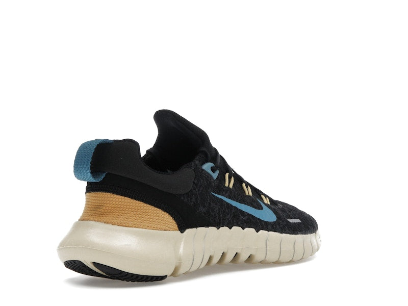 Nike Free Run 5.0 Next Nature Black Anthracite Wheat Gold Noise Aqua (Women's)