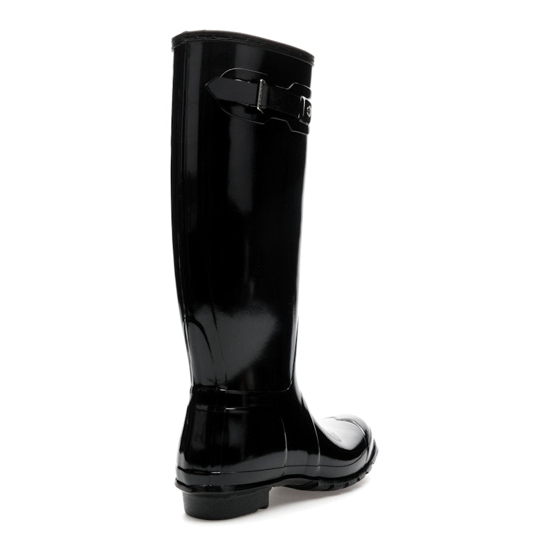 Hunter Original Tall Gloss Rain Boots Black (Women's)