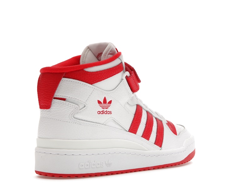 adidas Forum Mid Cloud White Vivid Red