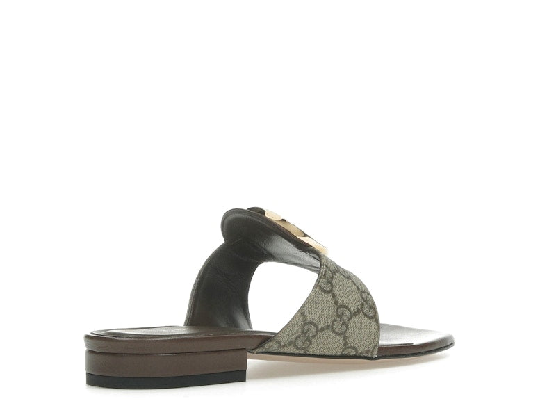 Gucci Blondie Thong Canvas Sandals Ebony (Women's)