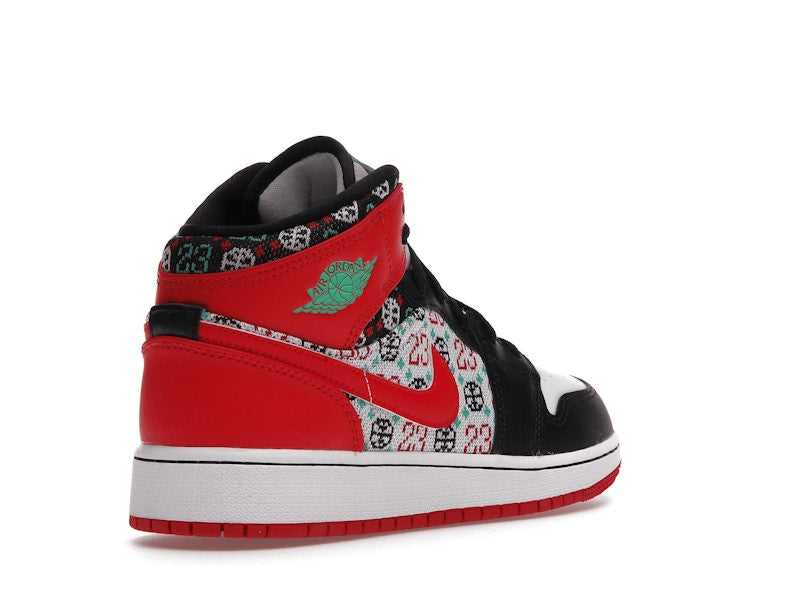 Jordan 1 Mid SE Ugly Christmas Sweater (GS)