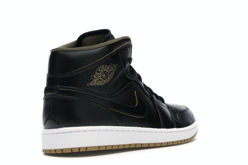 Jordan 1 Retro Mid Black Metallic Gold