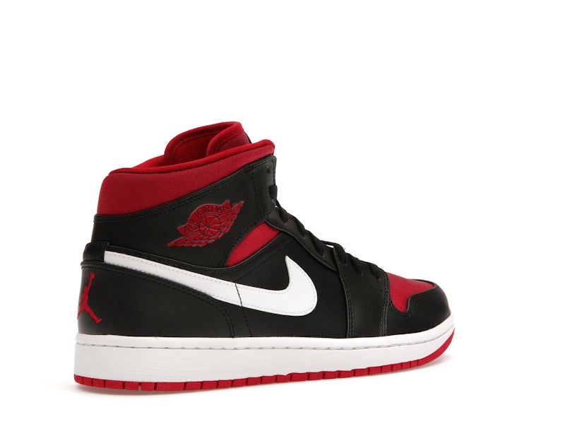 Jordan 1 Mid Black Gym Red White