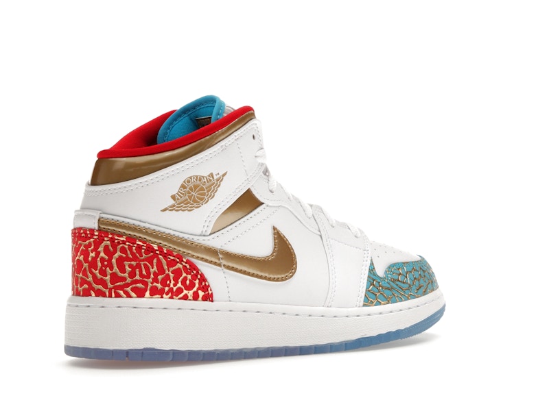 Jordan 1 Mid Sneaker School NC to Chicago (GS)
