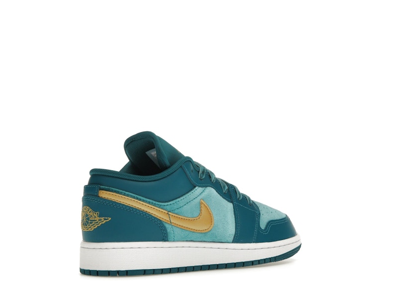 Jordan 1 Low SE Geode Teal Metallic Gold (GS)