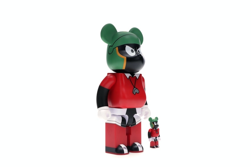 Bearbrick Marvin The Martian 100% & 400% Set Black/Red