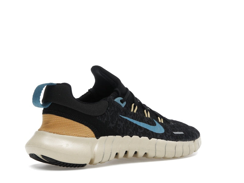 Nike Free Run 5.0 Next Nature Black Anthracite Wheat Gold Noise Aqua (Women's)