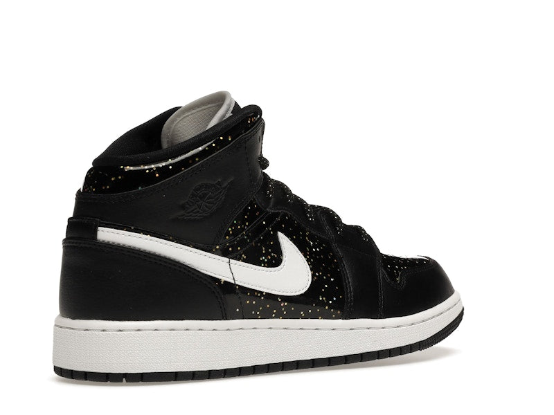 Jordan 1 Mid Black Speckle (GS)