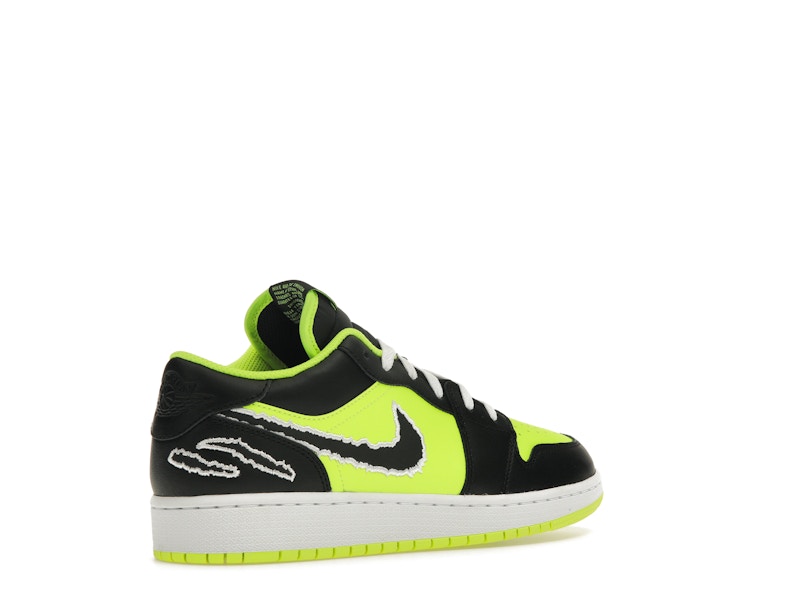 Jordan 1 Low SE Black Cat Volt (GS)