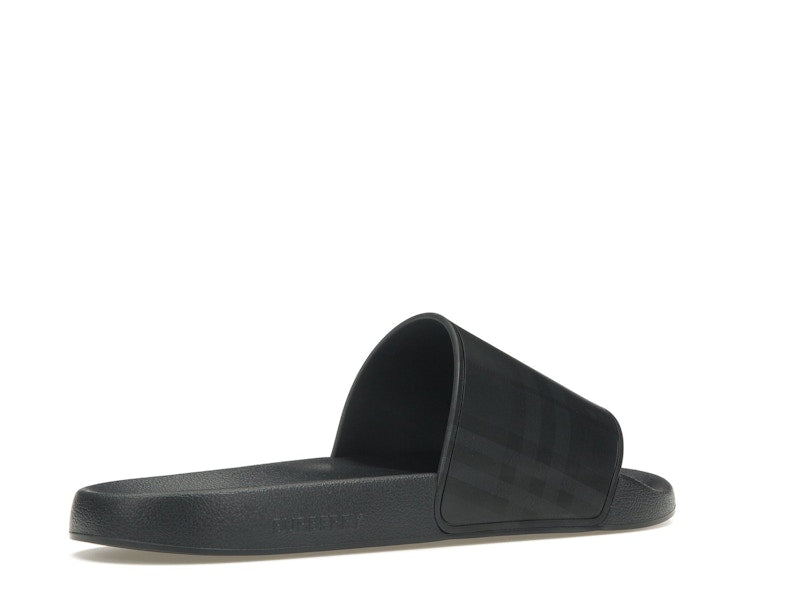 Burberry Embossed Logo Slides Dark Blue