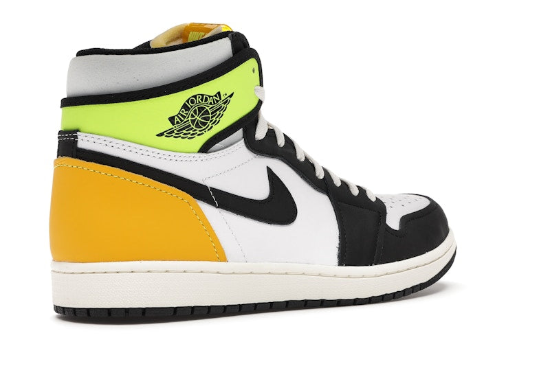 Jordan 1 Retro High White Black Volt University Gold