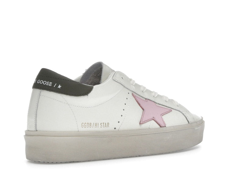 Golden Goose Hi Star White Pink Silver (Women's)