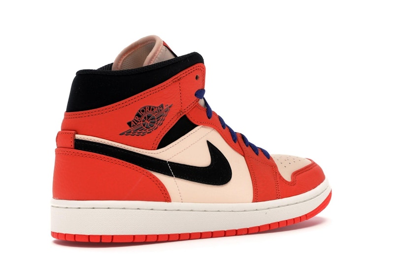 Jordan 1 Mid Team Orange Black