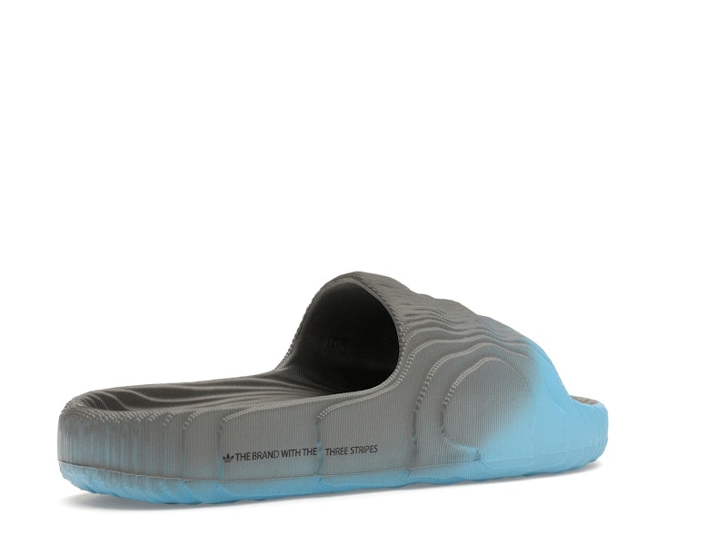 adidas Adilette 22 Slides Grey Semi Blue Burst Mel Core Black