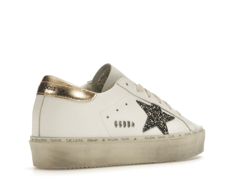 Golden Goose Hi Star White Glitter Gold (Women's)