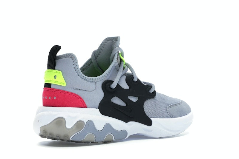 Nike React Presto Wolf Grey Black Rush Pink Volt (GS)