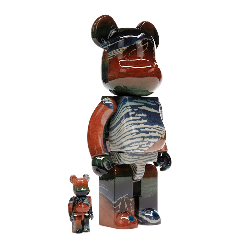 Bearbrick Katsushika Hokusai (Thirty-six Views of Tomitake, Fine Wind, Clear Morning) 100% & 400% Set