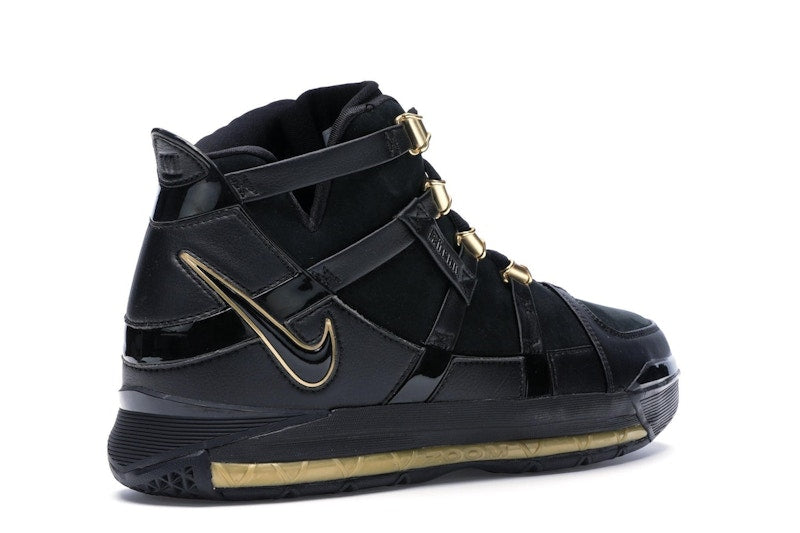 Nike LeBron Zoom 3 Black Metallic Gold