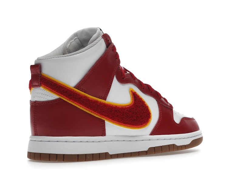 Nike Dunk High Chenille Swoosh White Gym Red