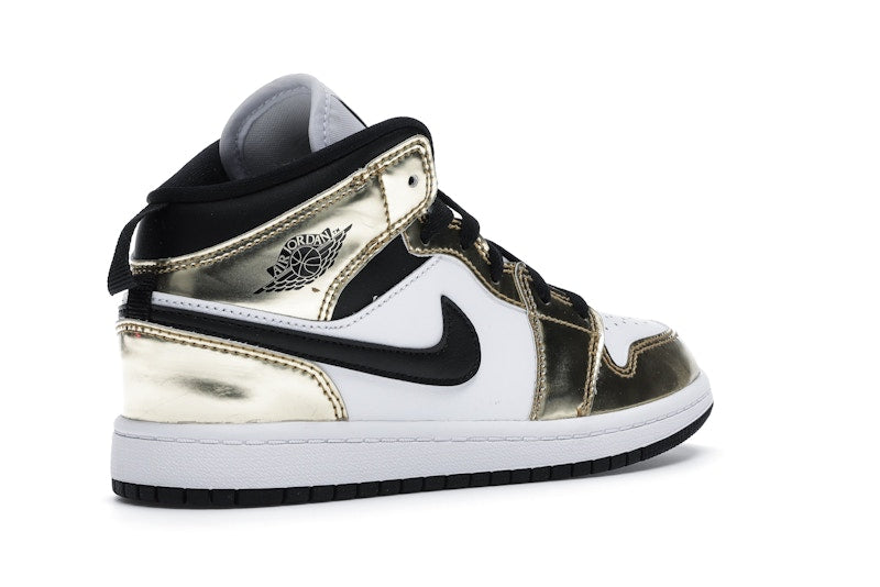 Jordan 1 Mid Metallic Gold Black White (PS)