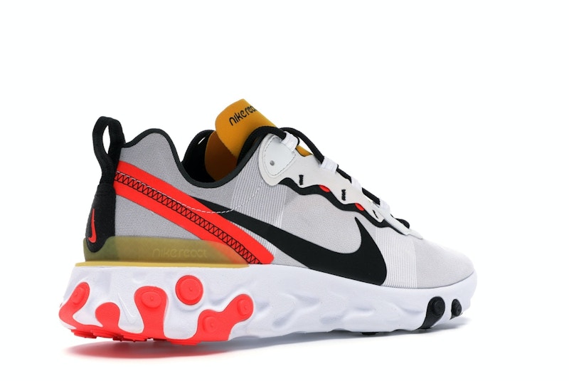 Nike React Element 55 White Black Crimson Gold