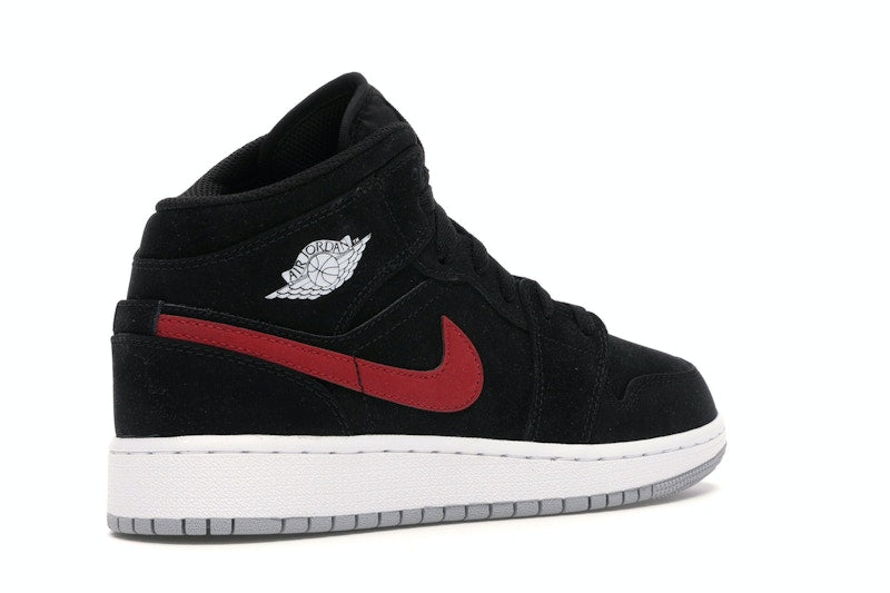 Jordan 1 Mid Multi-Color Swoosh Black (GS)