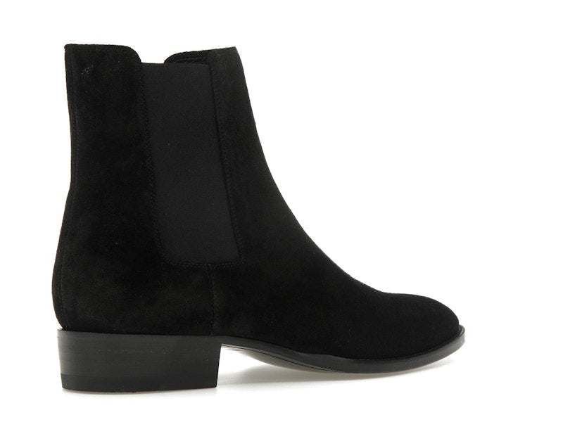 Saint Laurent Wyatt Chelsea Boot Black Suede