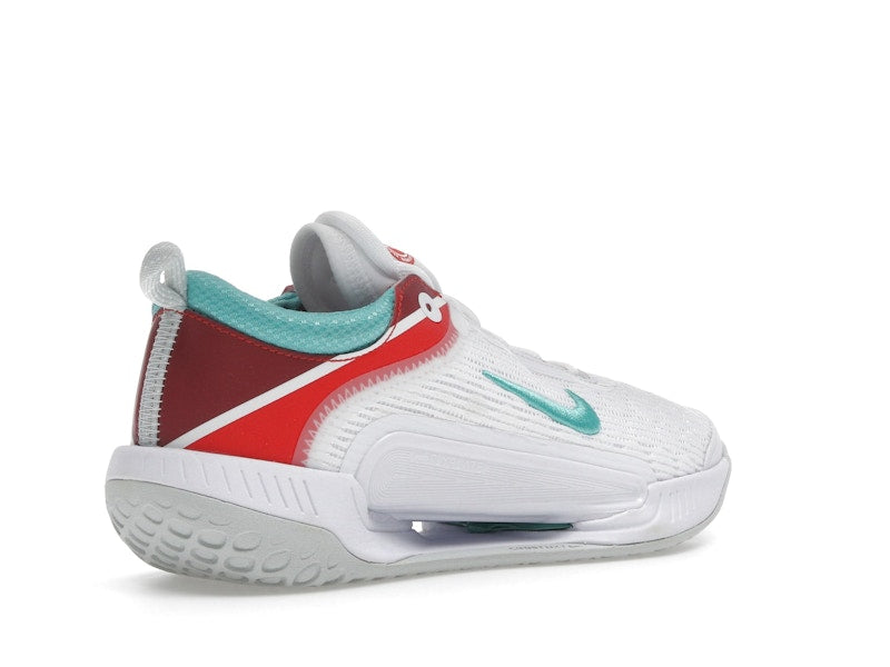 Nike Court Zoom NXT HC White Light Silver Habanero Red Washed Teal (Women's)