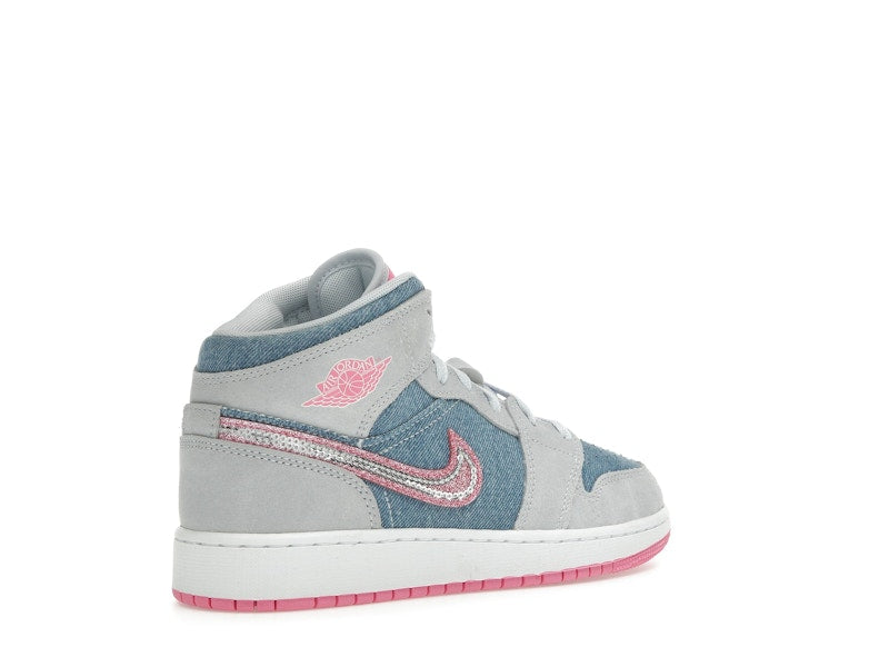 Jordan 1 Mid Denim Sequin (GS)