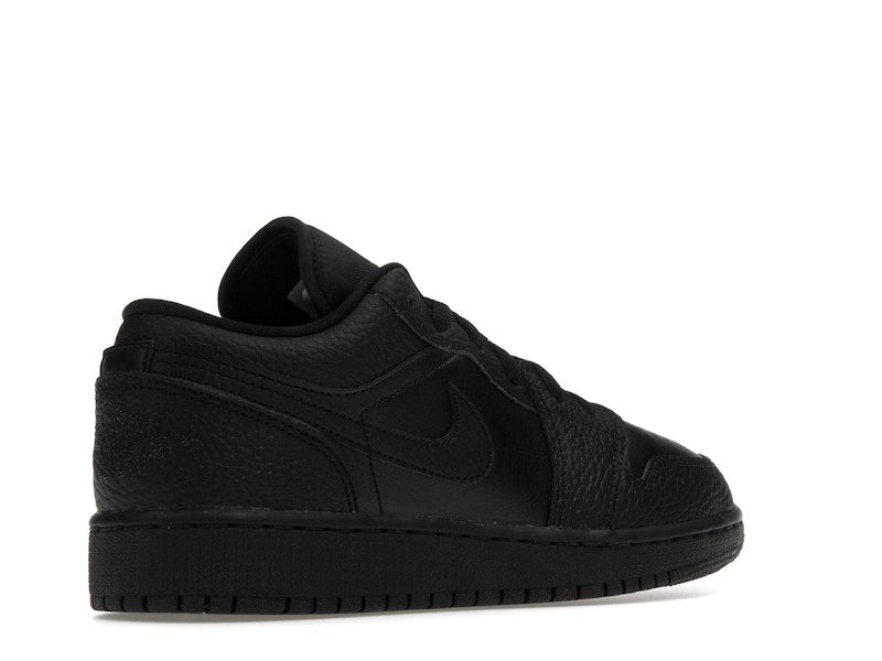 Jordan 1 Low Tumbled Leather Black (GS)