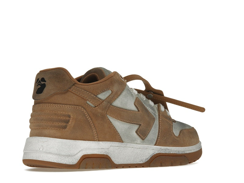 OFF-WHITE Out Of Office "OOO" Low Tops Distressed Brown White