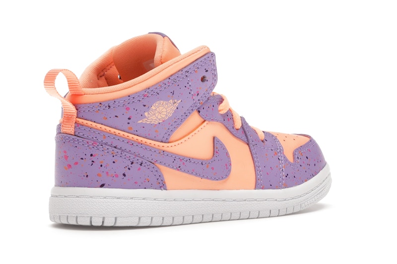 Jordan 1 Mid Paint Splatter Orange Purple (TD)