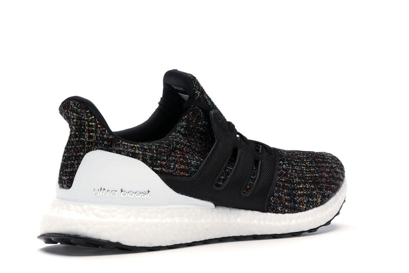 adidas Ultra Boost 4.0 Black Multi-Color White Heel Cage