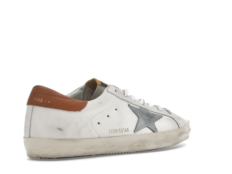 Golden Goose Super-Star White Grey Brown Heel Tab